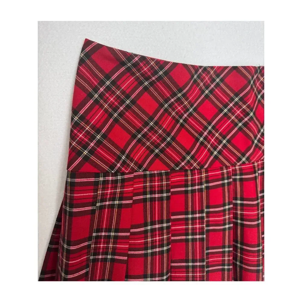 Torrid Red Tartan Plaid Pleated Mini Skirt Punk Y2K Plus Size 20